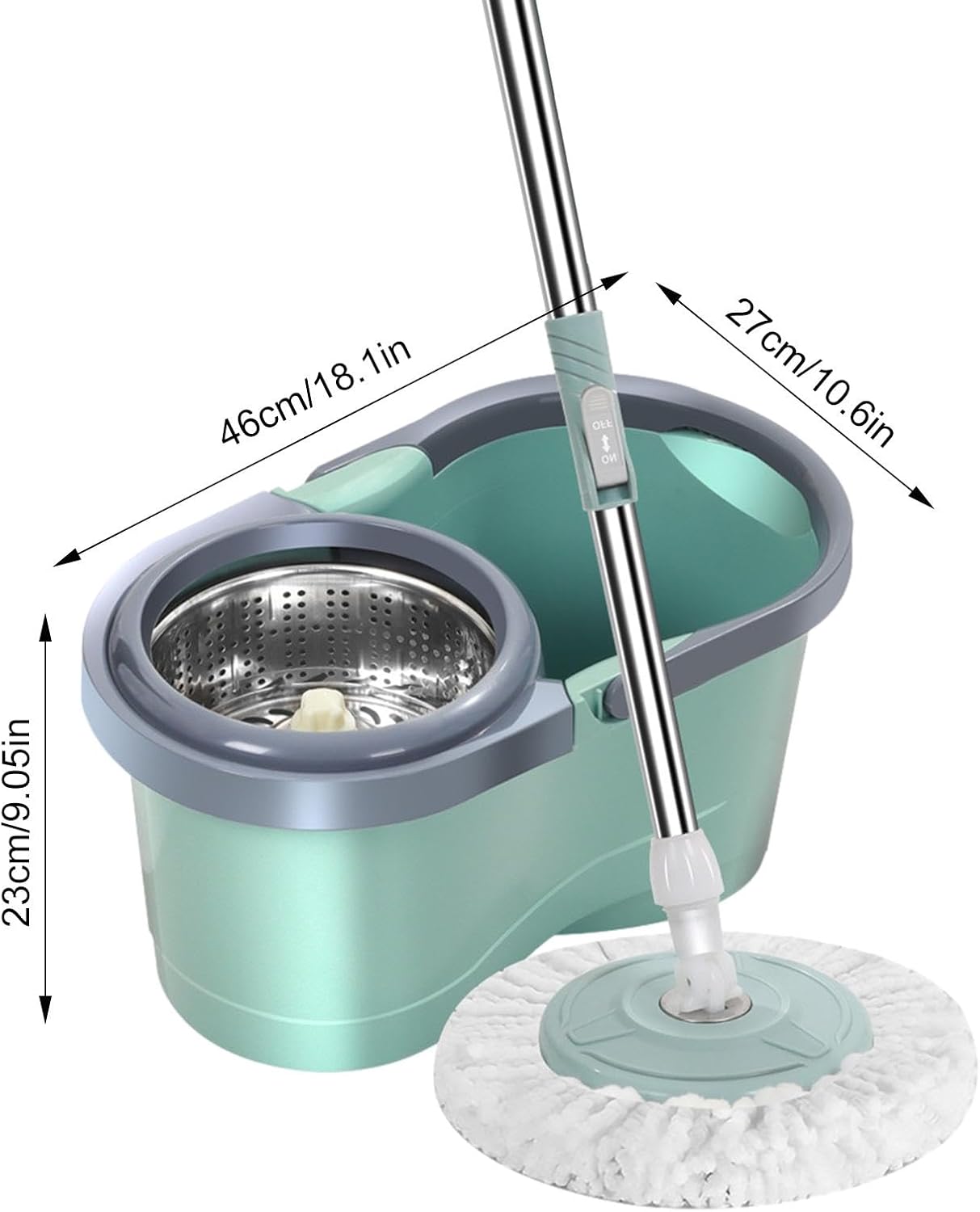 AquaSpin Deluxe: Limpieza inteligente, pisos relucientes.🧼🪣